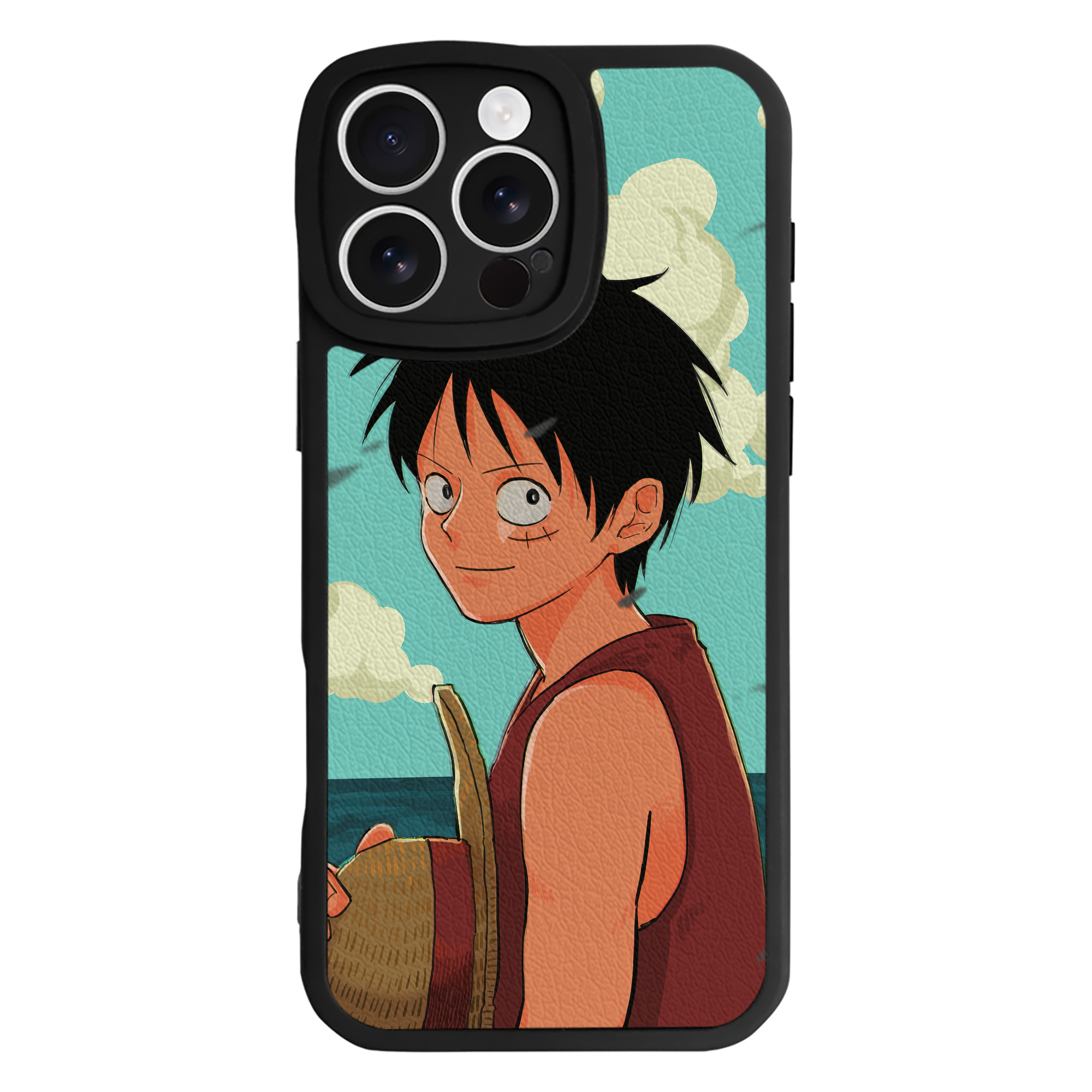 （画像用） ワンピース ONE PIECE 【iPhone 16シリーズ対応】シリコンスマホケース（レザー調） 材質：シリコン